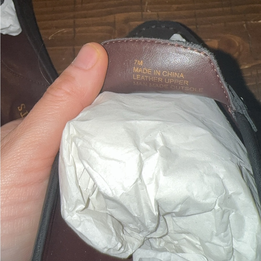 Talbots Laura Mule Loafters - black suede with tassels - Picture 3 of 5